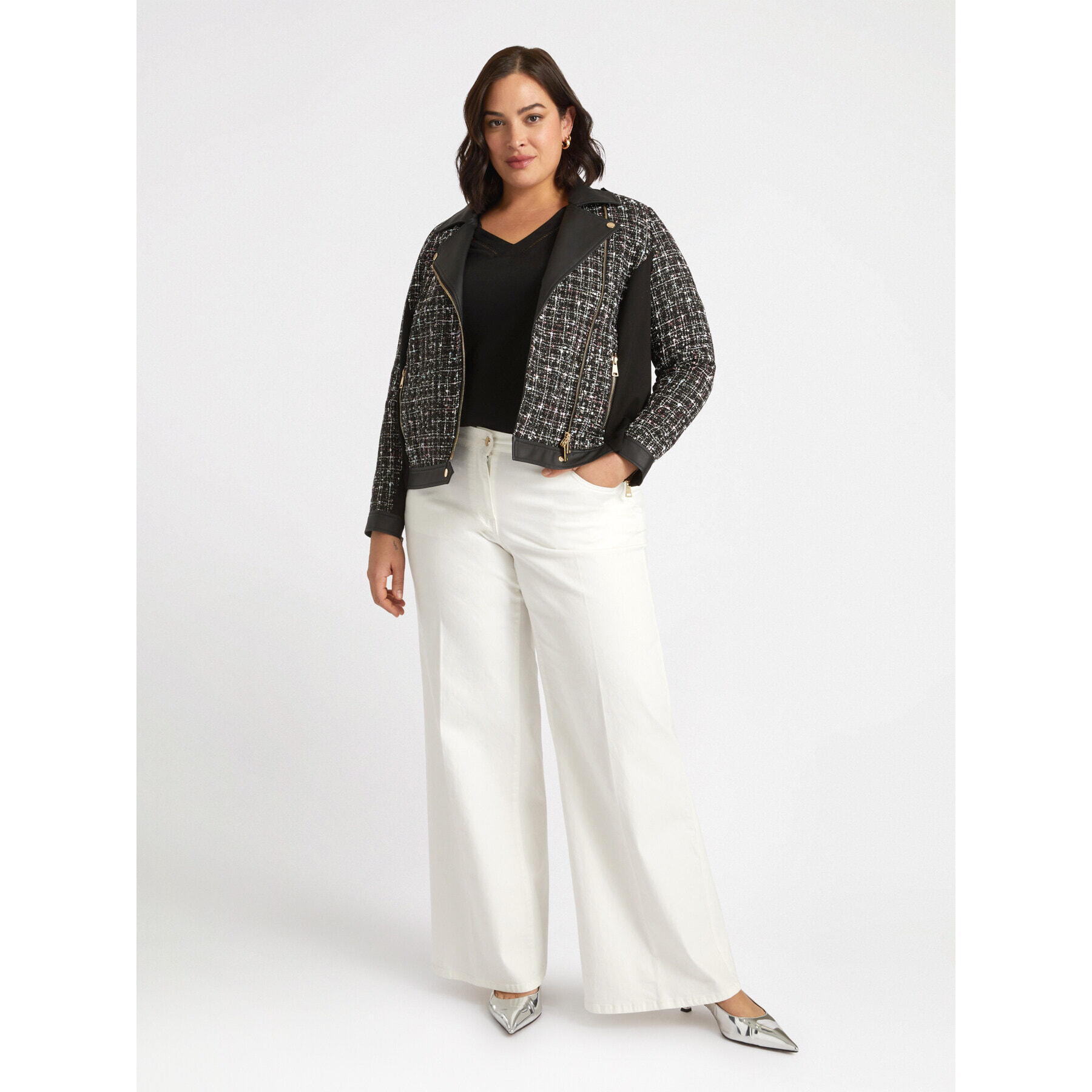 Fiorella Rubino - Jeans wide leg - Bianco