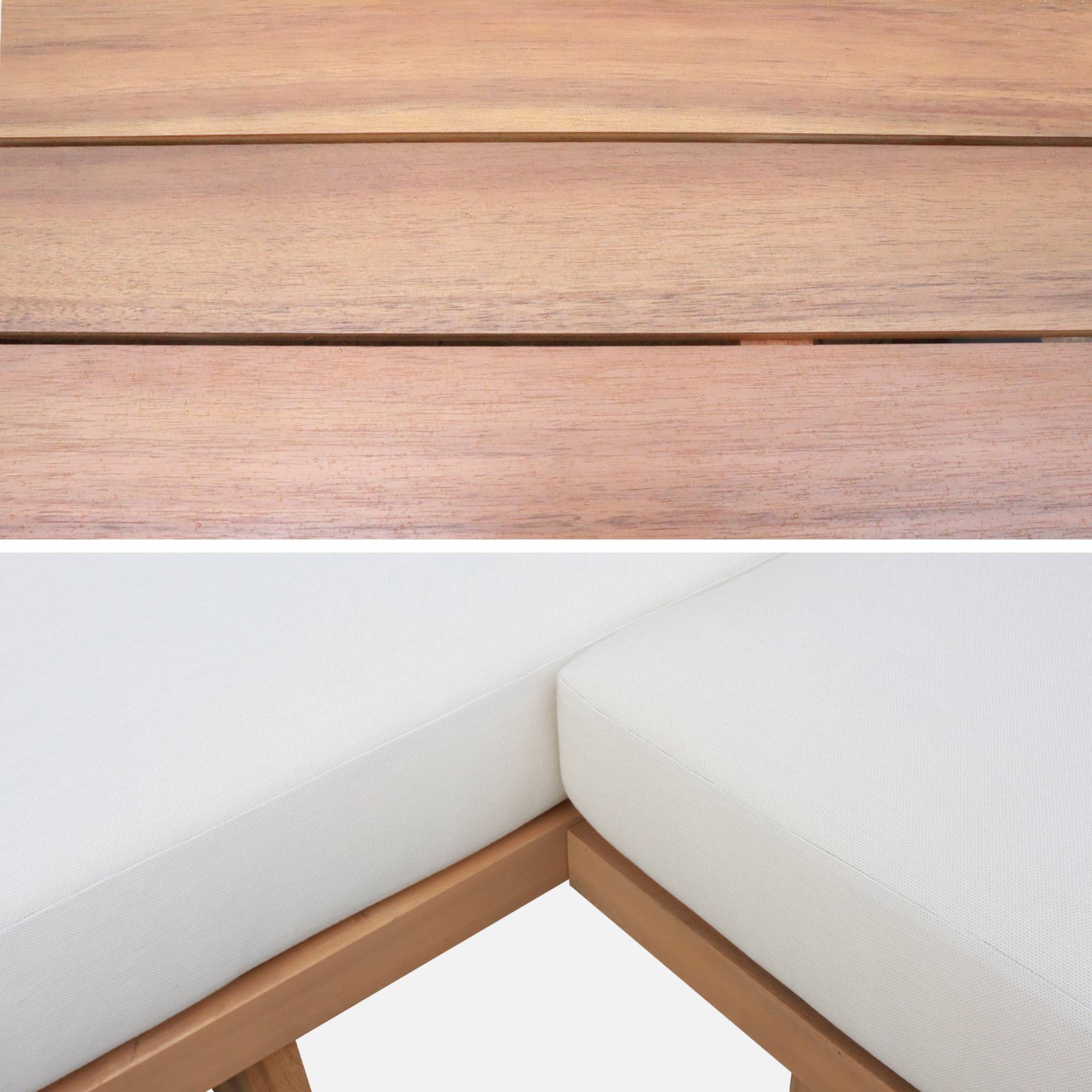 Salon de jardin d'angle bois d'acacia 5 places ZENZU