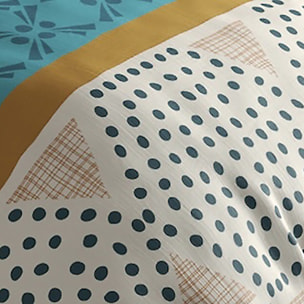 Parure housse de couette imprimé 100% coton - oda