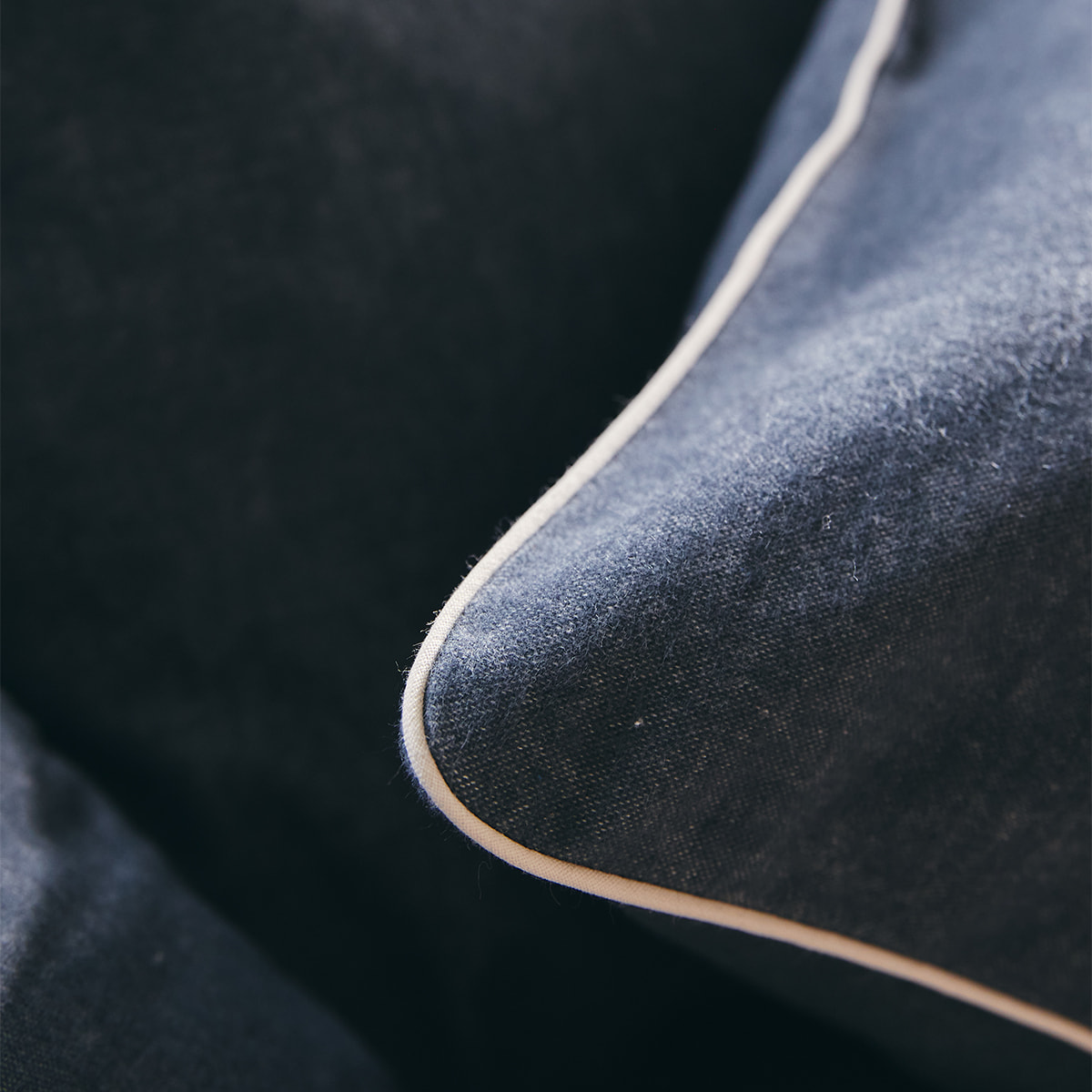 Drap plat uni en flanelle de coton, FRISSON, Gris Anthracite