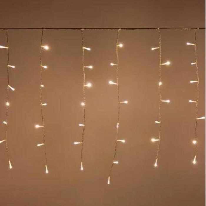 Tenda luminosa con 200 led plastica bianco caldo cm450