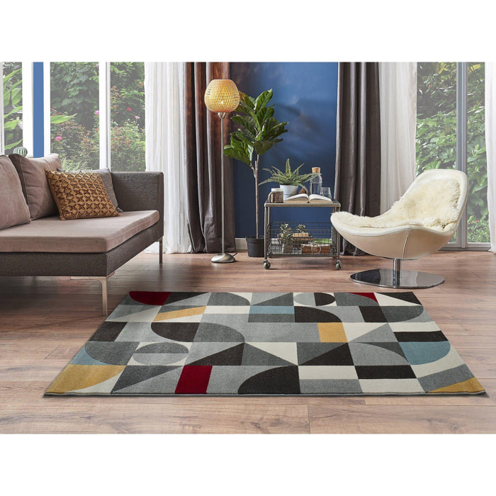 DELTA Alfombra geométrica multicolor, varias medidas disponibles