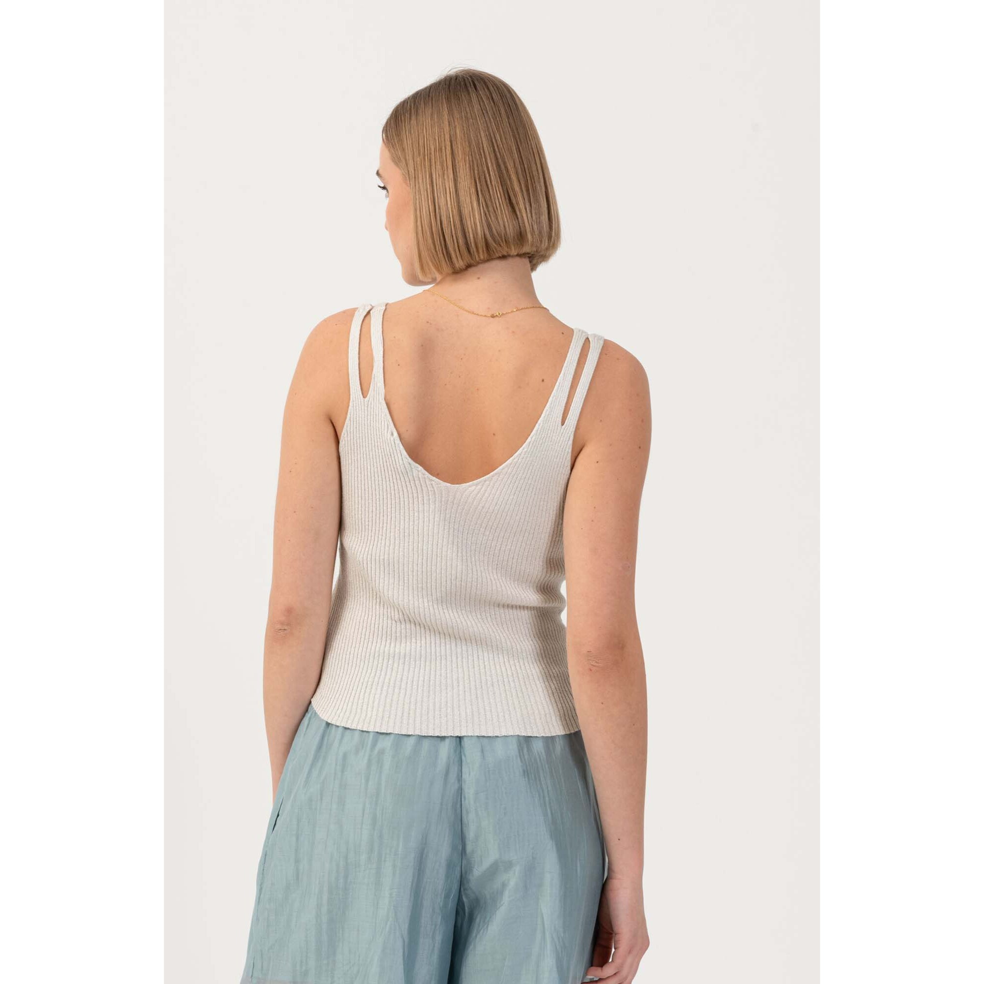 Kocca - Top in maglia lurex Donna, Fantasia, Scollo ampio