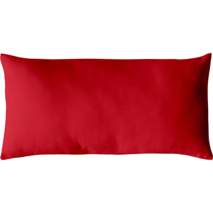 Coussin non déhoussable en coton uni - Rouge