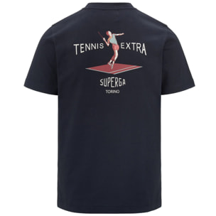 Superga - Camisetas y tops Unisex Azul - T-SHIRT SUPERGA ARCHIVIO TENNIS PLAYER