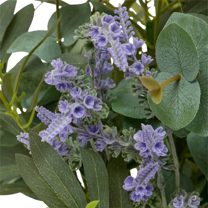 Composition florale Artificielle Uda Lavande et Eucalyptus 66 cm