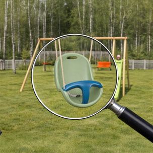 Siège bébé pour portique de 1,90 à 2,50 m bleu/vert pâle