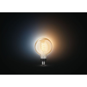 Ampoule LED connectée PHILIPS HUE White Ambiance E27 Globe G. Filament