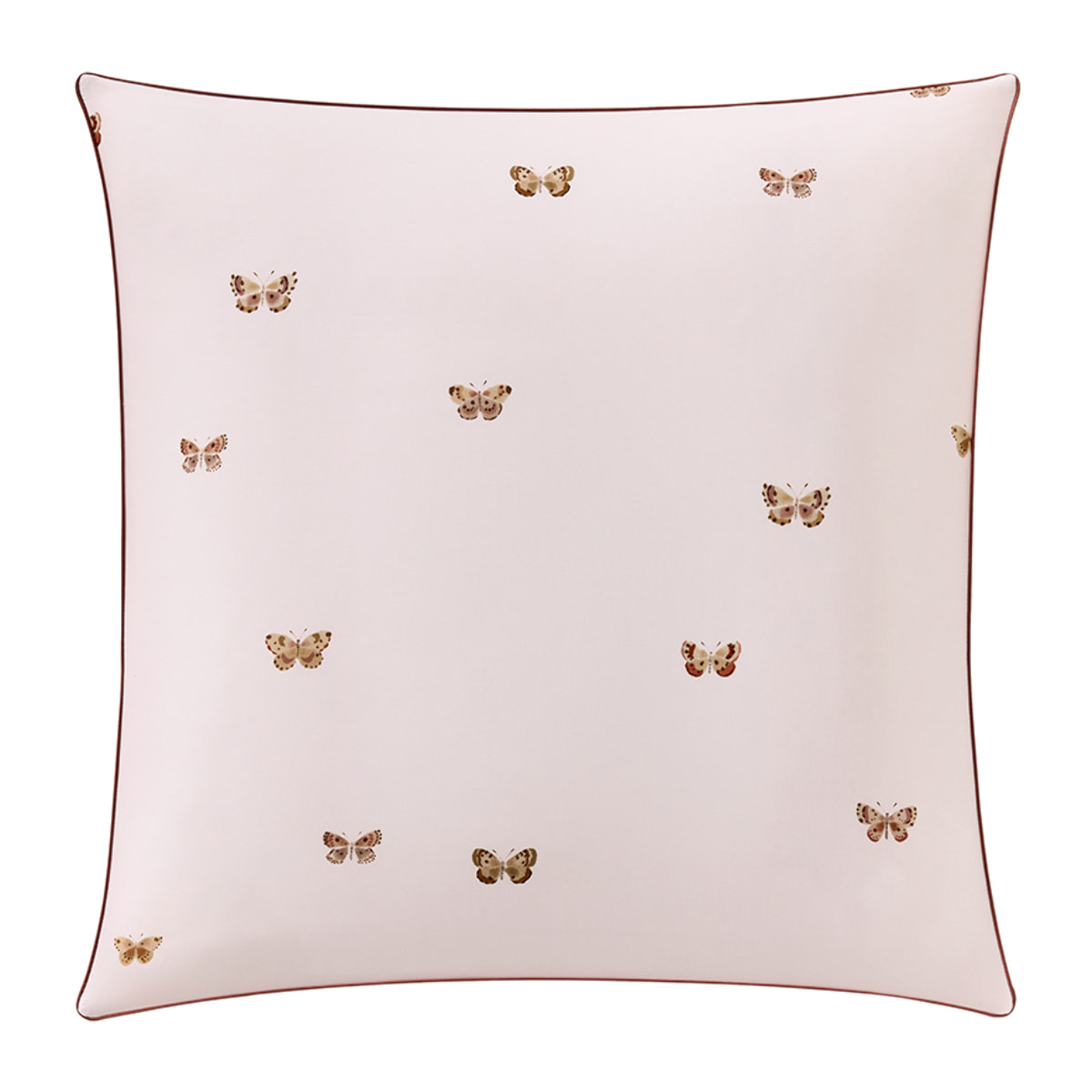 Taie d'oreiller imprimée en percale de coton, DÉLICATESSE, Rose foncé