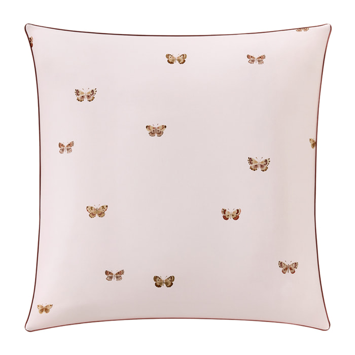 Taie d'oreiller imprimée en percale de coton, DÉLICATESSE, Rose foncé