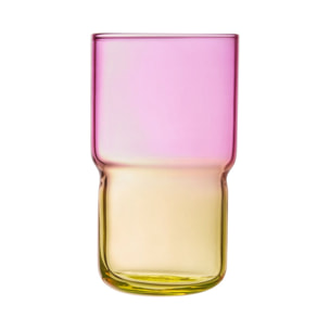 4 verres à eau jaune/rose 32 cl Candy Mix - Luminarc