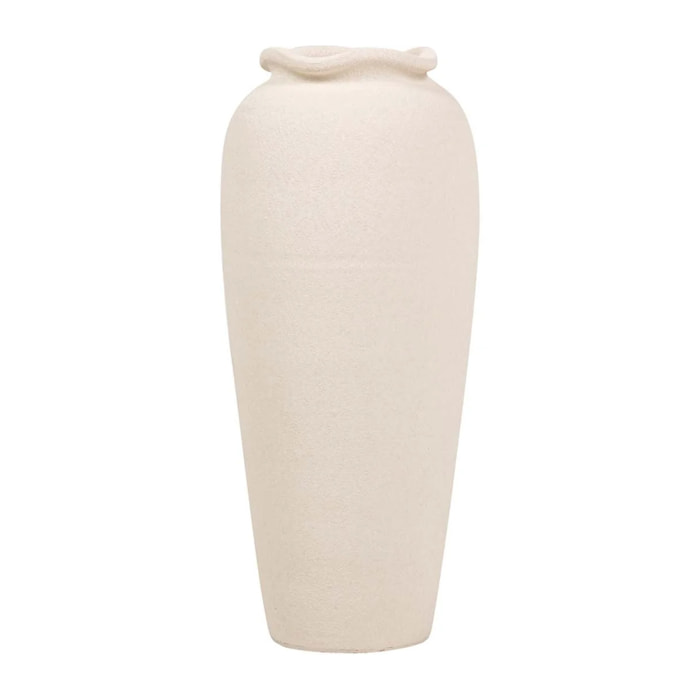Florero Ceramica Beige 28x28x60 Cm