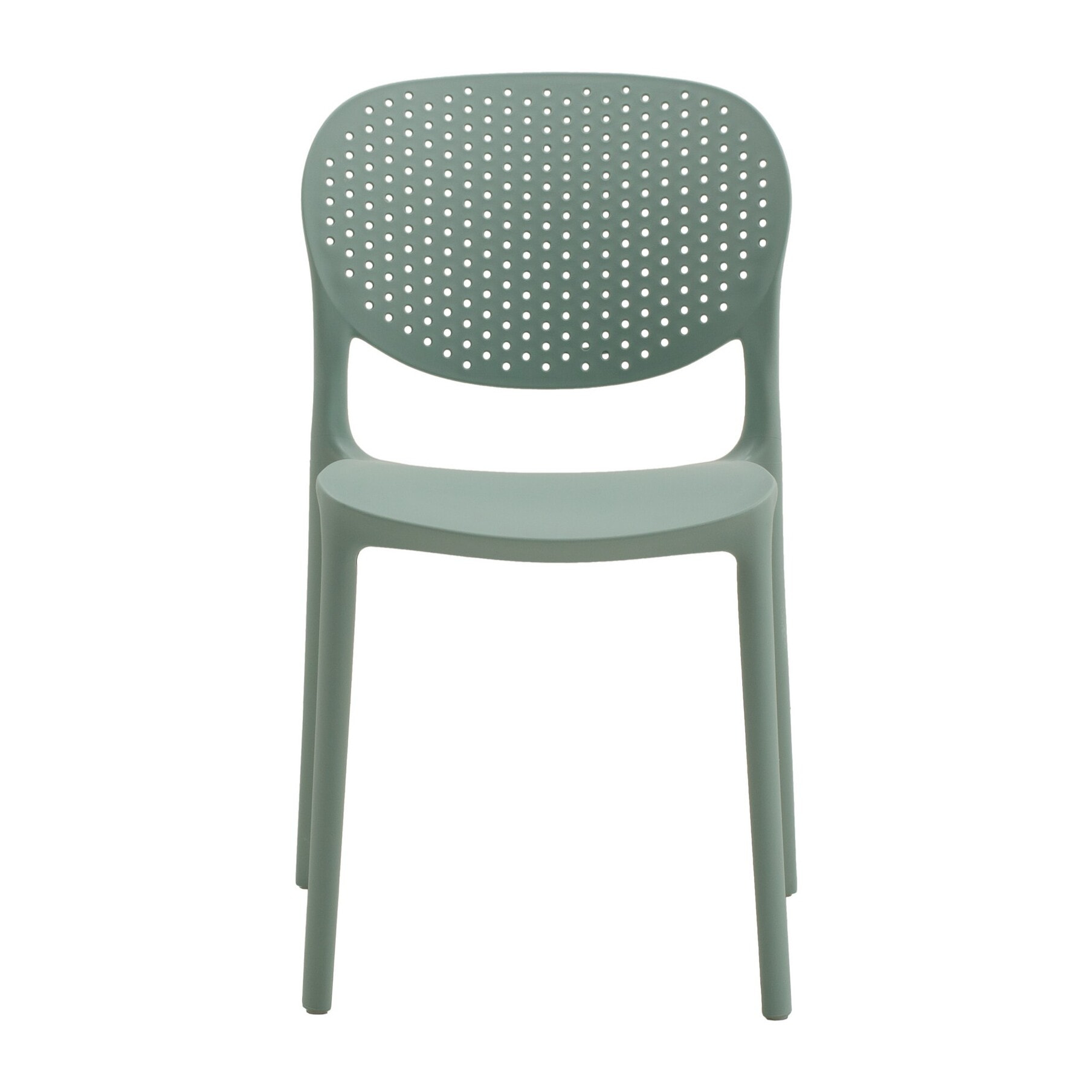 Set di 2 sedie MAIORCA in polipropilene verde, impilabili