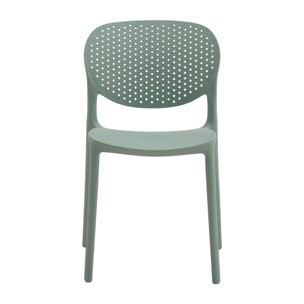 Set di 2 sedie MAIORCA in polipropilene verde, impilabili