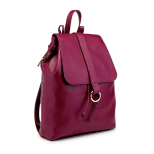 Borse Donna colore Bordeaux-in pelle Made in Italy 33x36x11cm