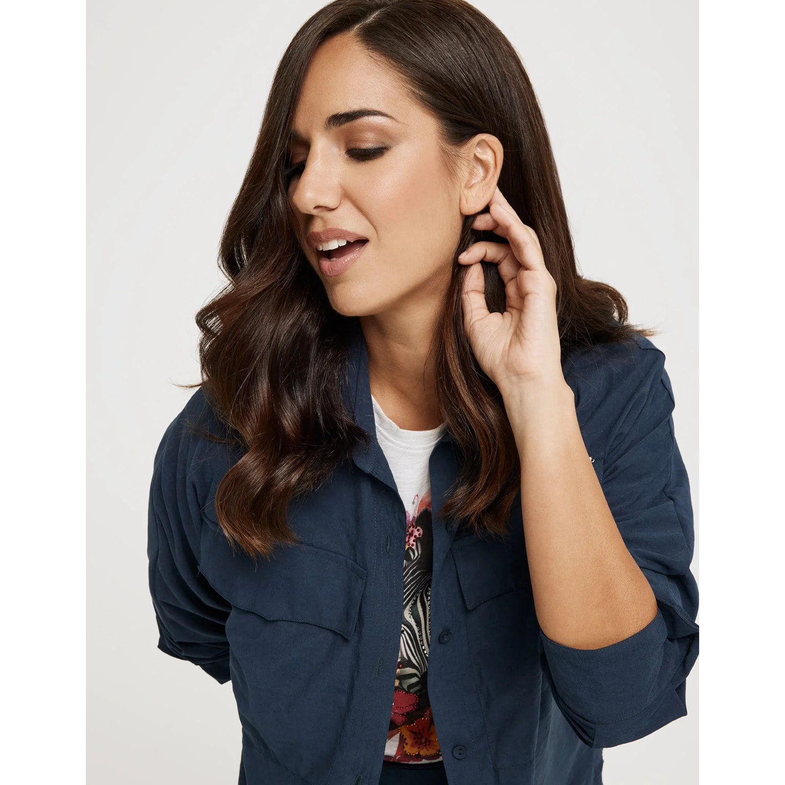 Camisa Manga Larga Azul Oscuro - Presti