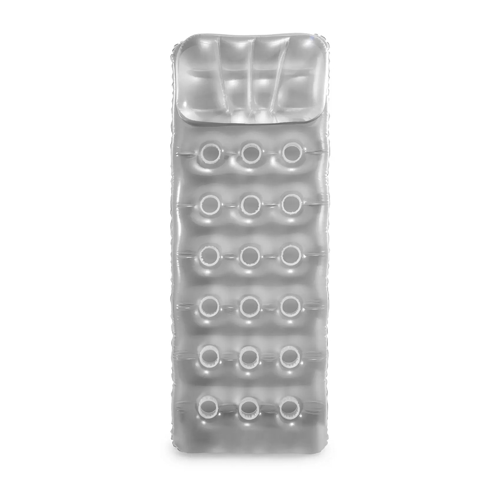 Intex Materassino 18 Buchi con Cuscino, Grigio, 188x71 cm