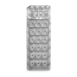 Intex Materassino 18 Buchi con Cuscino, Grigio, 188x71 cm