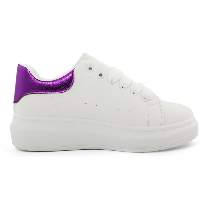 Sneakers Donna colore Viola-Altezza tacco:3,5cm