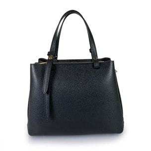 Borse Donna colore Nero-in pelle Made in Italy 25 X 19 X 11cm