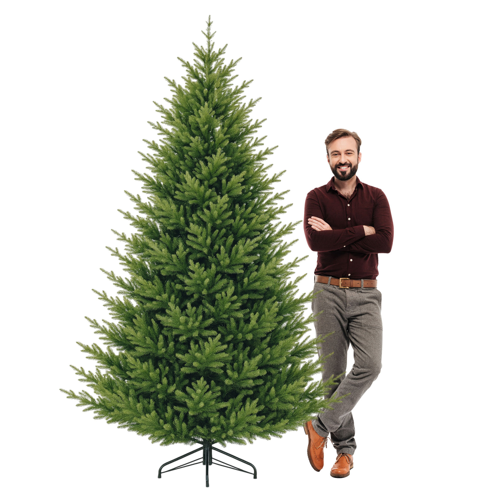 Rockefeller - Albero di Natale effetto realistico in PE e PVC ø208x270H, 4664 Punte