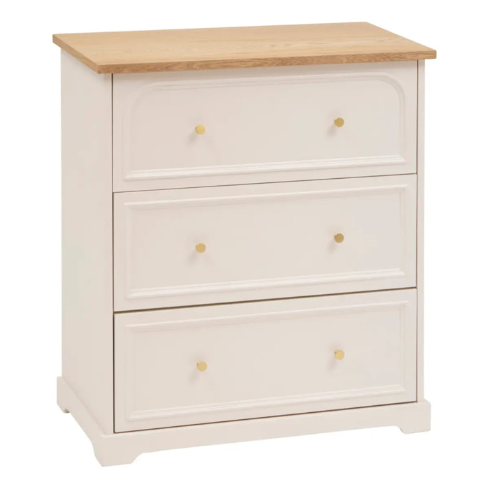 Commode Mohea ivoire 3 tiroirs