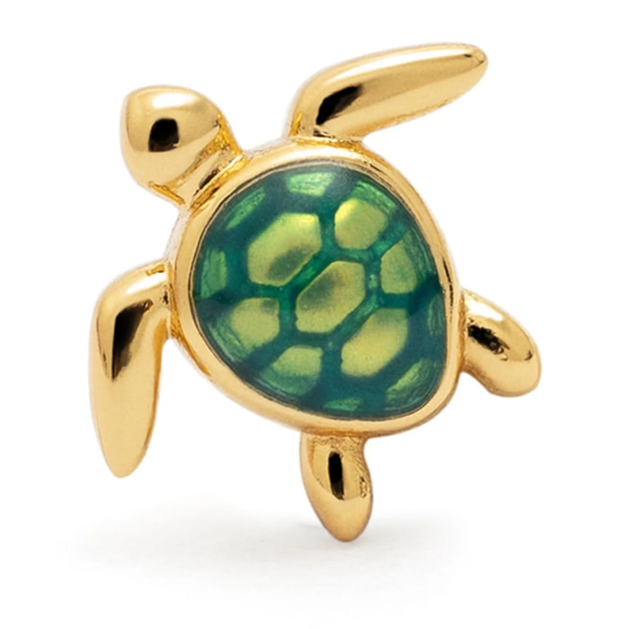 Pendiente Suelto Tortuga Baño Oro