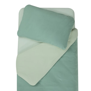 Parure de couette bicolore pour enfant - Vert