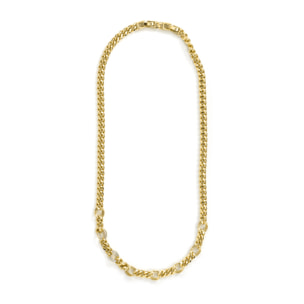 Collar de Aleación de Metal y Circonita Brillante acabado en oro amarillo de 18k