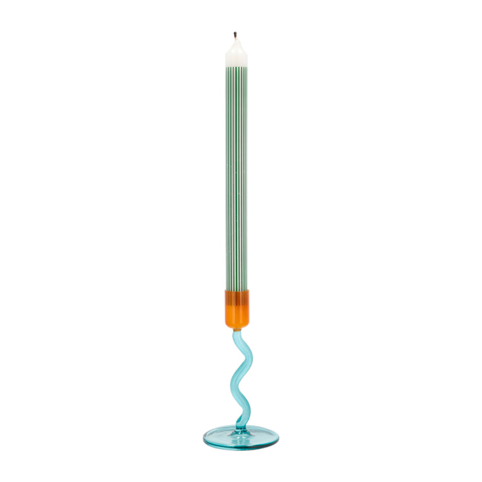 Bougeoir en verre Vivid