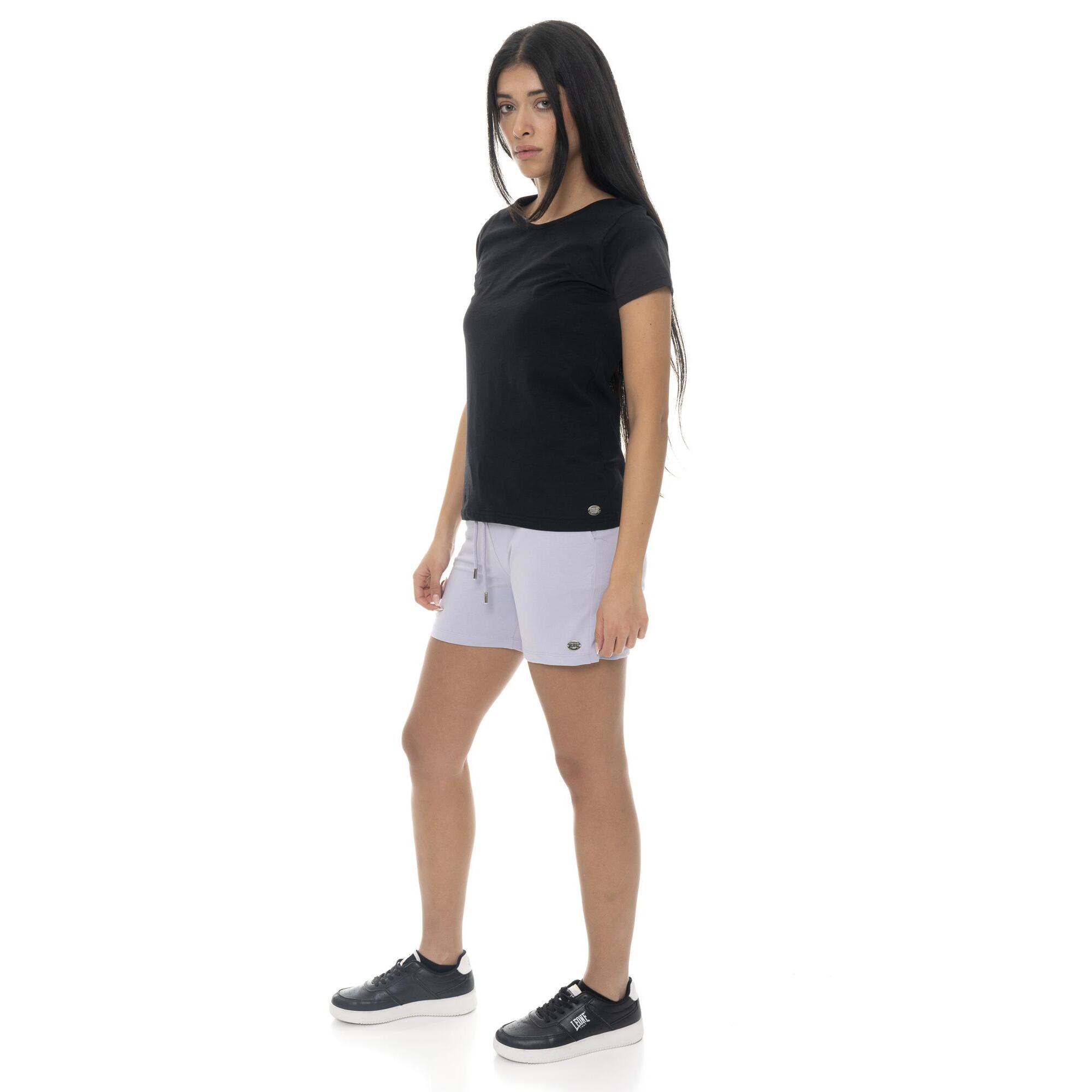 Pantalón corto de mujer Leone Basic de algodón elástico