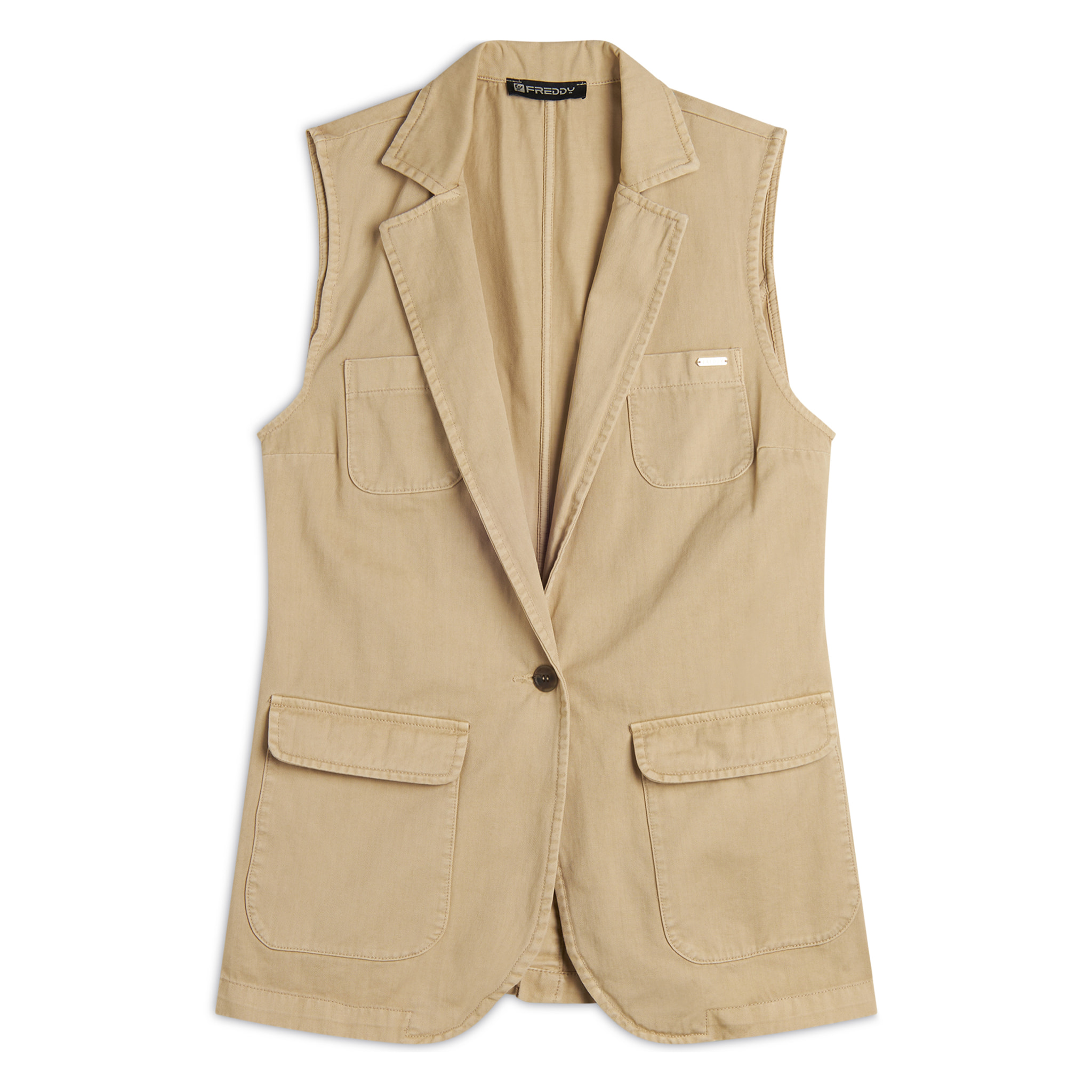 Gilet doppio petto da donna in gabardine