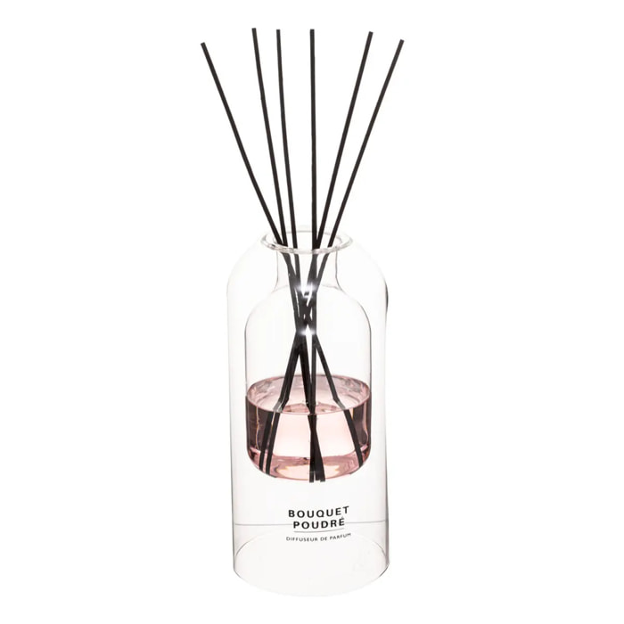 Diffuseur de parfum Ilan 500ml verre bouquet poudré