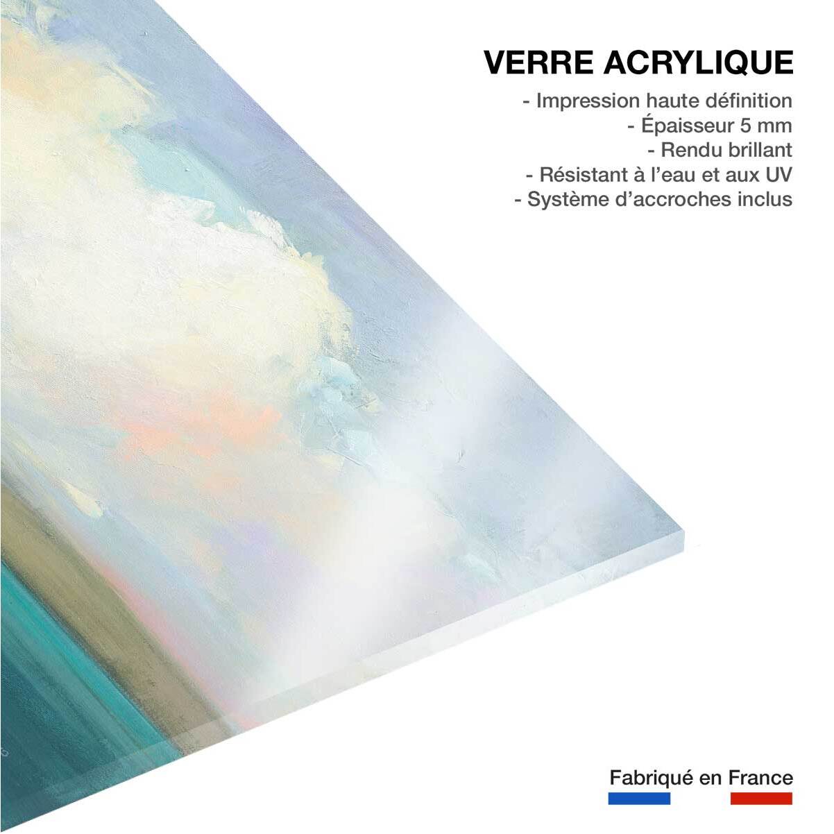 Tableau abstrait Ciel sur la côte Tableau plexiglas