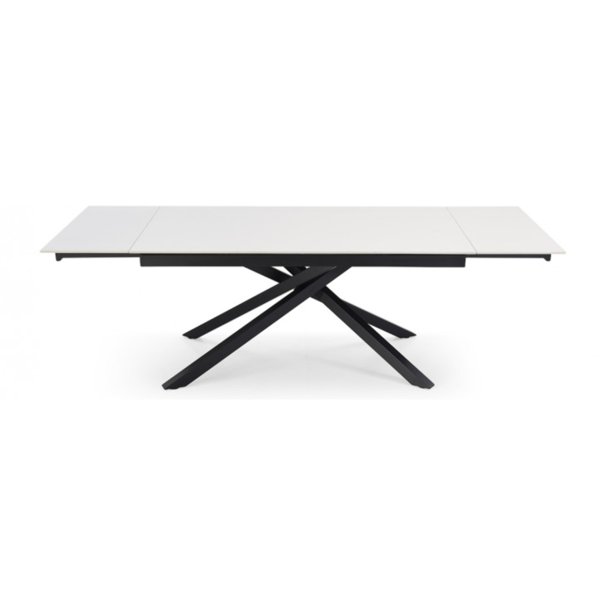 Table extensible en céramique blanc pure L160/240cm - 9 piètements - UNIK