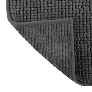 Alfombra de baño MSV "Chenille" de microfibra  en color gris 40 x 60 cm