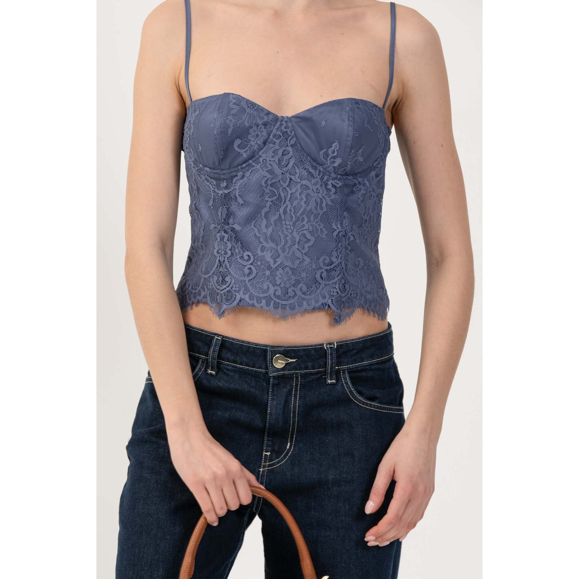 Kocca - Top bustier in pizzo Donna