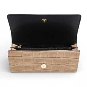 Cartera Cheval Firenze Cosmo Croc Taupe