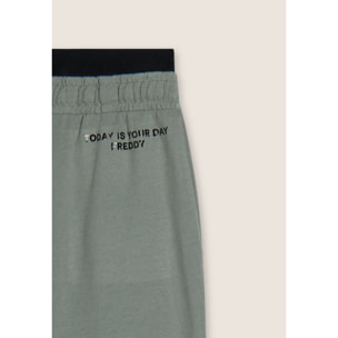 Pantaloni donna oversize con ricamo