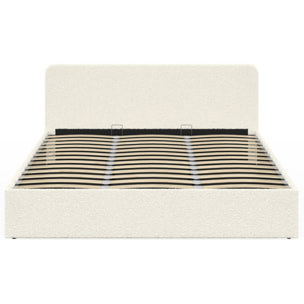 Lit coffre Louise 180x200cm tissu bouclette