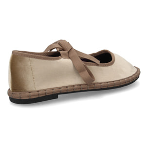 Merceditas de terciopelo con lazo