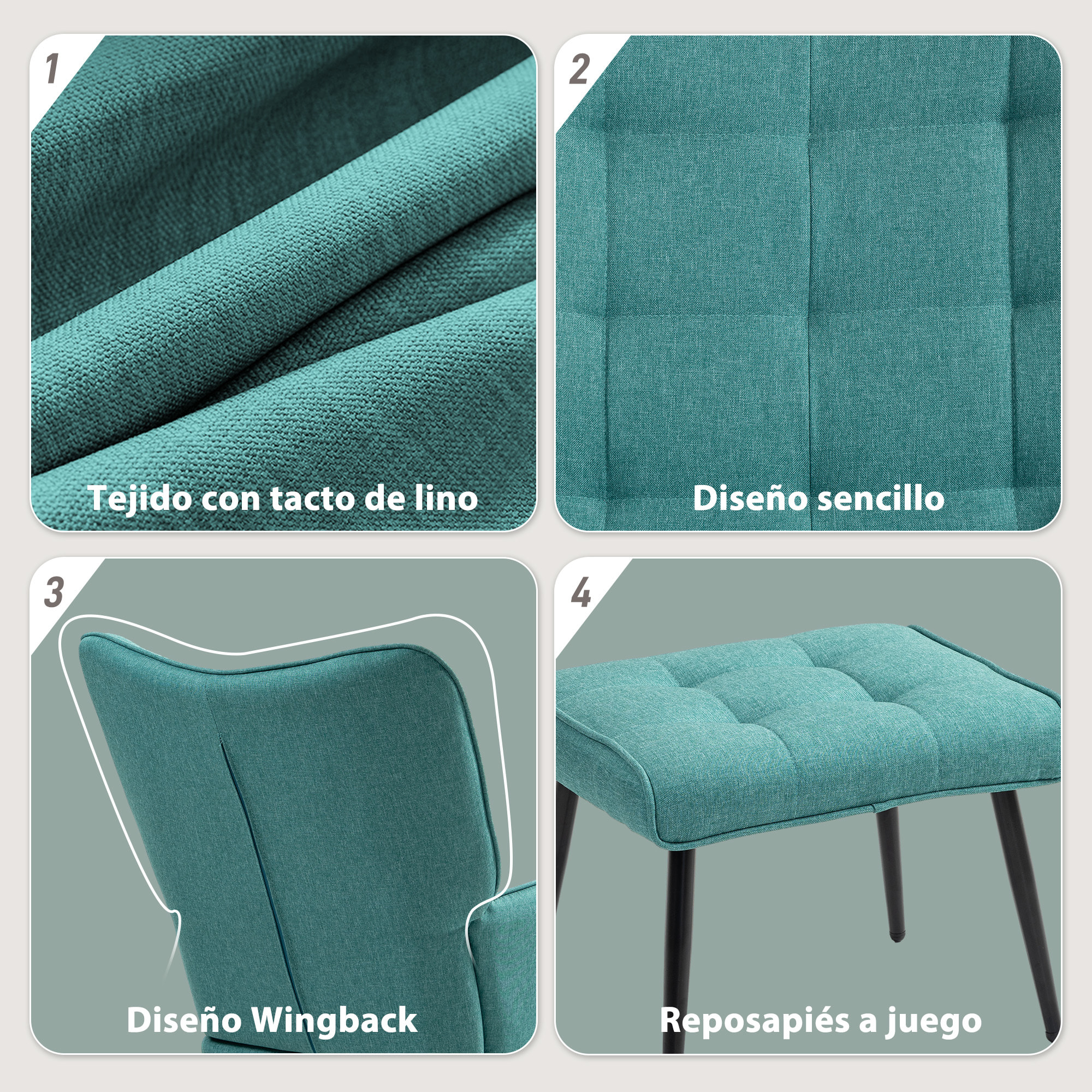 Silla Mecedora con Reposapiés Mecedora para Lactancia con Cojín Acolchado y Reposabrazos Carga 130 kg Mecedora para Salón Dormitorio