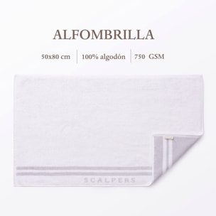 Set de albornoz l-xl 100% algodón blanco 360gsm + alfombrilla de baño 50x80cm scalpers home
