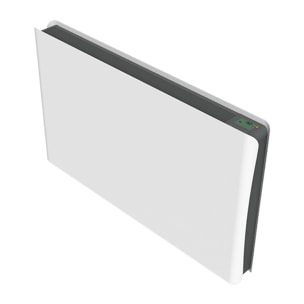 Radiateur inertie double coeur ceramique + film LCD 2000W blanc & gris