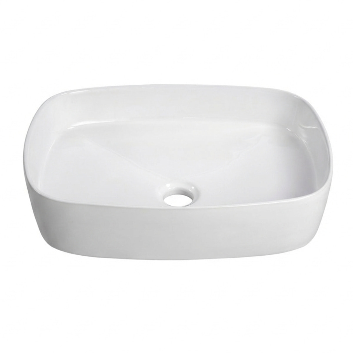 Vasque à poser rectangulaire 50 x 37,5 x 13,5 cm sans trop-plein blanc brillant PixL (CEPX4937)