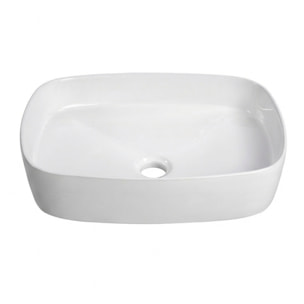 Vasque à poser rectangulaire 50 x 37,5 x 13,5 cm sans trop-plein blanc brillant PixL (CEPX4937)