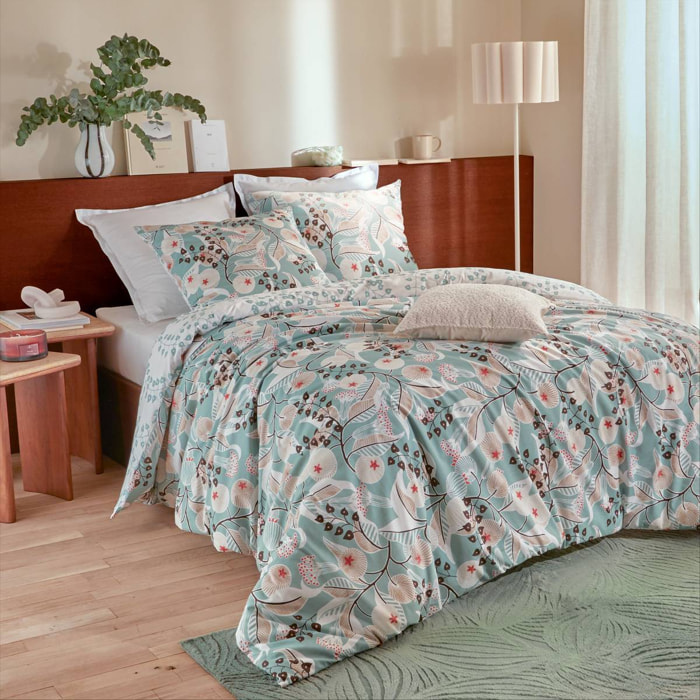 Parure de lit imprimée Vegetal Marin 260x240cm en coton