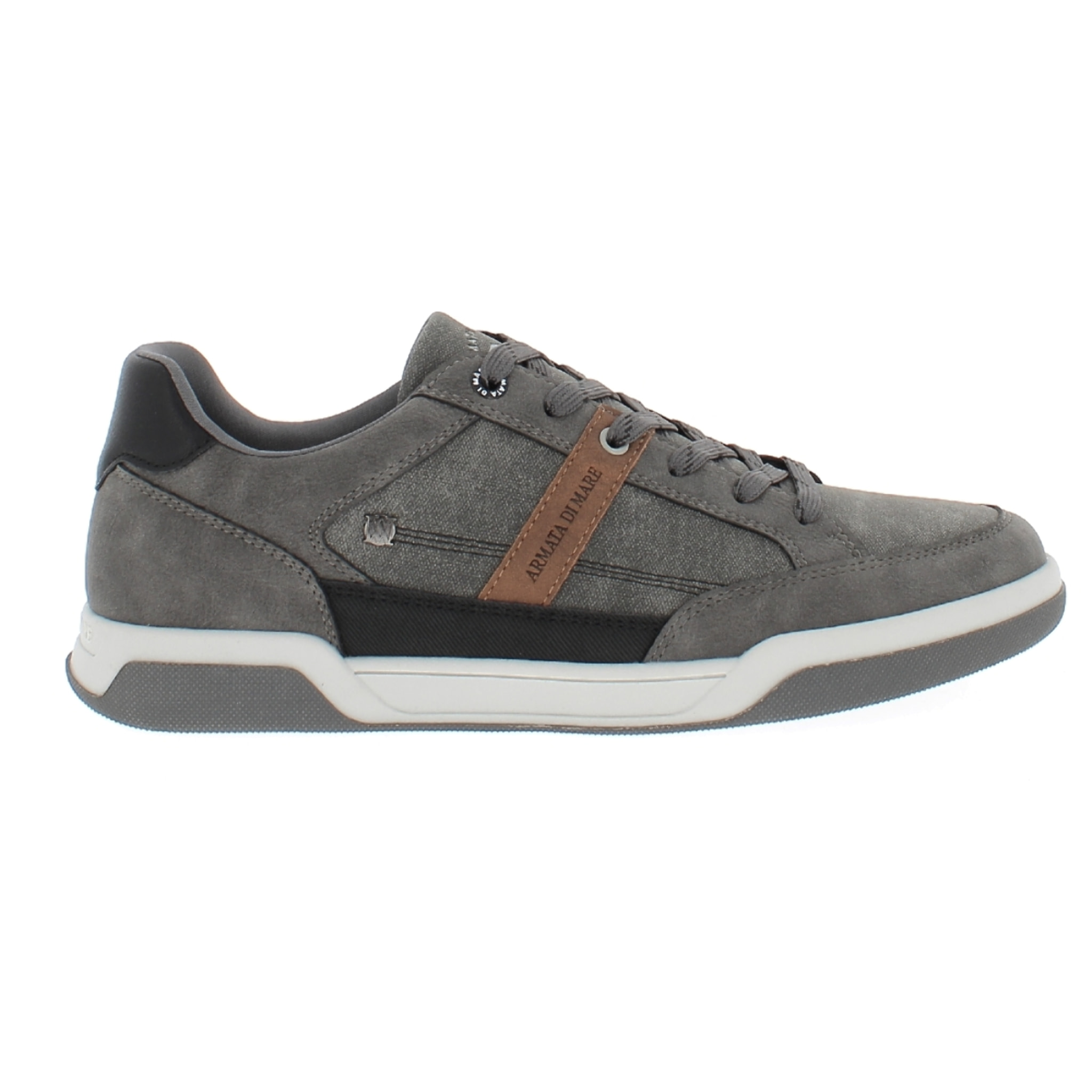 Armata di Mare Scarpe Uomo Sneakers Basse Stringate con Soletta Rimovibile in Memory Foam AMU W24M618 Grey