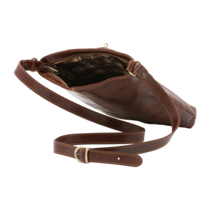 Borsa a tracolla uomo in vera pelle - Modello False - Made in Italy - 26.0 x 34.0 x 5.0 cm