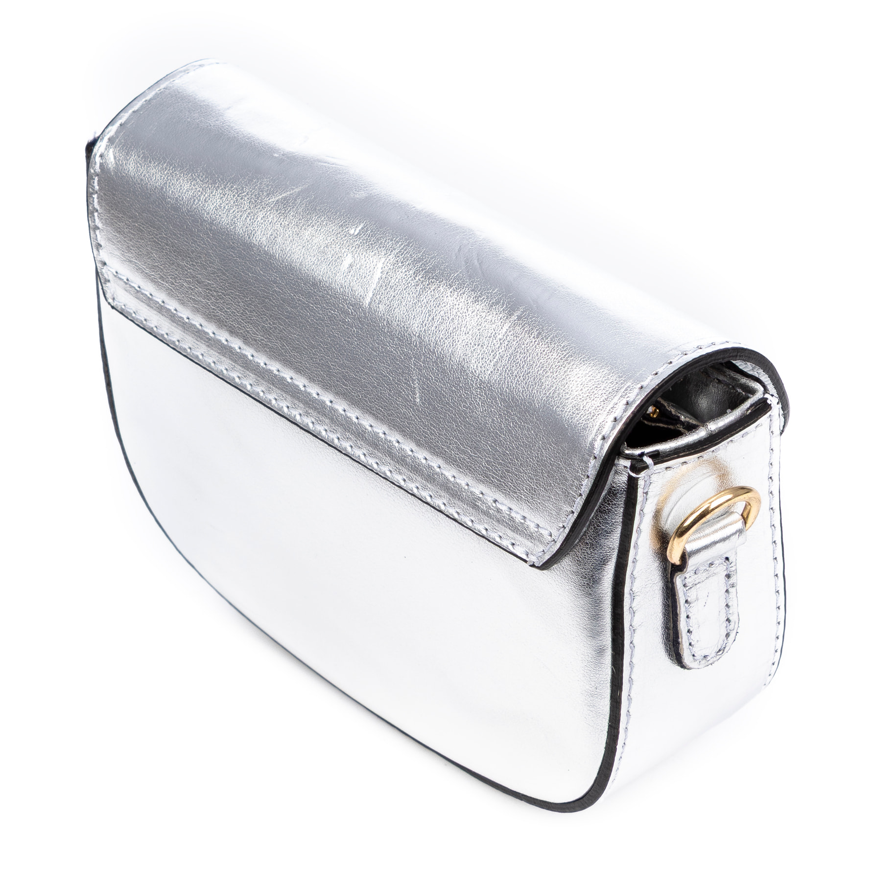 Annone borsa a tracolla donna. Pelle scamosciata autentica lucida.